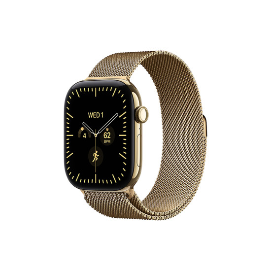 Apple Watch Series 12 GPS + Cellular 42mm Radiant Gold Titanium Case with Radiant Gold Milanese Loop