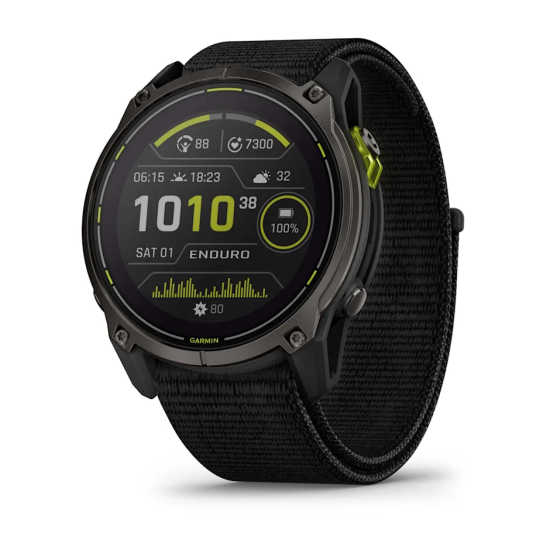 Garmin Enduro™ 3, Carbon Grey DLC Titanium with Black UltraFit Nylon Strap