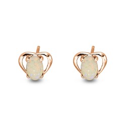 Wellington Jeweller - In-Love Solid Opal Earrings (Rose Gold)